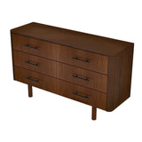 Logan - Mid-Century Modern Dresser With 6 Drawers - Brown by Ashcroft Furniture | Bel Furniture