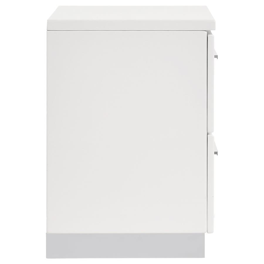 Felicity - 2-Drawer Nightstand - White High Gloss