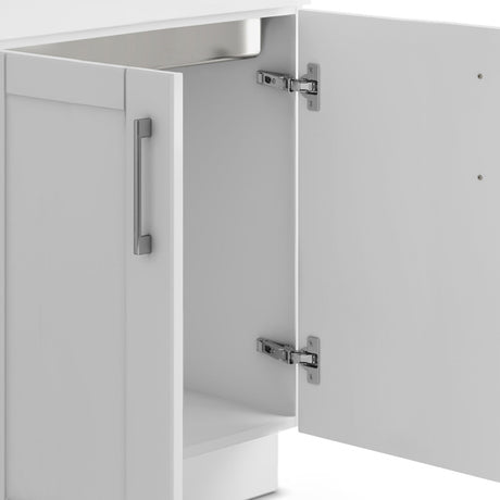 Shaker - Modern Wide, Laundry Cabinet With Faucet And Stainless Steel Sink - view 9