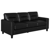 Scotland - Faux Leather Upholstered Track Arm Sofa