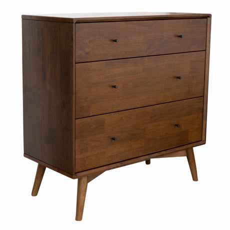 Caroline - Mid-Century Modern Dresser 3 Drawer - Brown / Wood by Ashcroft Furniture | Bel Furniture