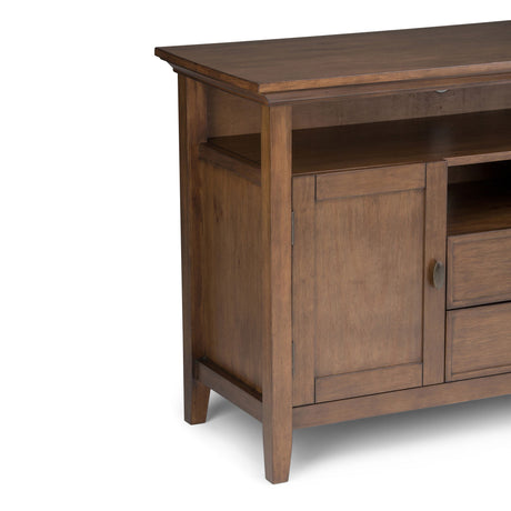 Redmond - Tall TV Media Stand - Rustic Natural Aged Brown by Simpli-Home | Bel Furniture