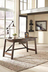 Baldridge - Rustic Brown - Home Office Large Leg Desk by Signature Design by Ashley® | Bel Furniture