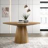 Jasper - Wide Contemporary Round Dining Table by Lilola Home | Bel Furniture
