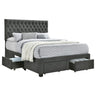 Soledad - Upholstered Storage Panel Bed Dark Gray Full by CoasterEssence | Bel Furniture