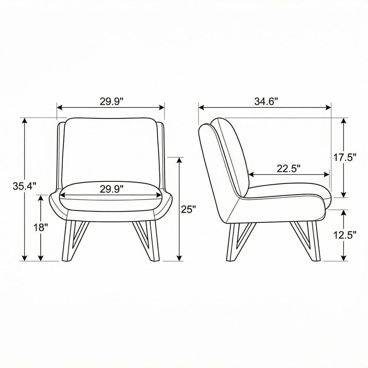 Emerse - Armless Accent Chair