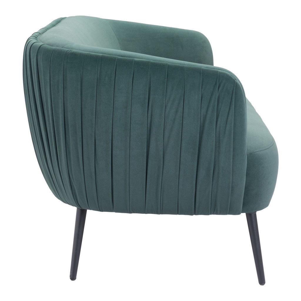 Sofa Velvet With Black Legs - Green