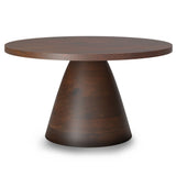 Winnie - Round Coffee Table - Walnut by Simpli-Home | Bel Furniture