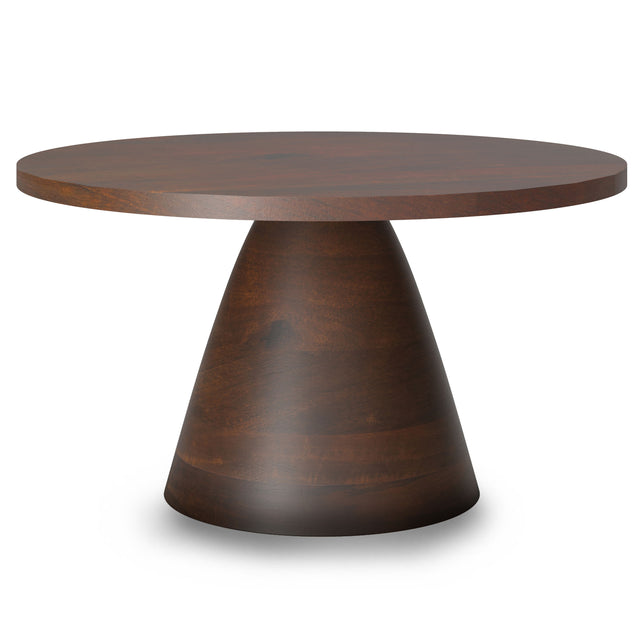 Winnie - Round Coffee Table - Walnut by Simpli-Home | Bel Furniture
