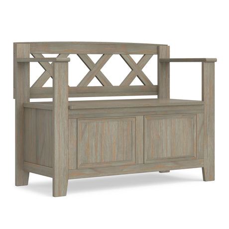 Amherst - Small Transitional Entryway Storage Bench - view 4