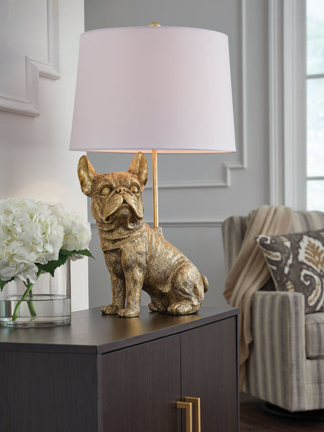 Wadeland - Gold Finish - Poly Table Lamp by Signature Design by Ashley® | Bel Furniture
