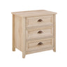 Transitional Farmhouse Framed 3 Drawer Nighstand With Cup Handles Light Brown by Walker Edison | Bel Furniture