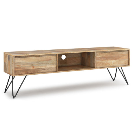 Hunter - Handcrafted TV Media Stand - Natural by Simpli-Home | Bel Furniture