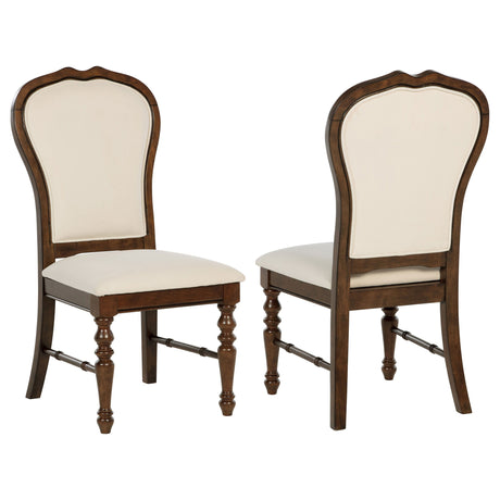 Landon - Upholstered Dining Side Chair (Set of 2) - Rich Brown by Coaster Fine Furniture | Bel Furniture