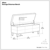 Afton - Large Storage Ottoman Bench