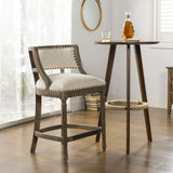 Paris - Farmhouse Counter Height Bar Stool With Backrest by Jennifer Taylor Home | Bel Furniture
