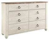 Willowton - Dresser, Mirror Beige Dressers by Signature Design by Ashley® | Bel Furniture