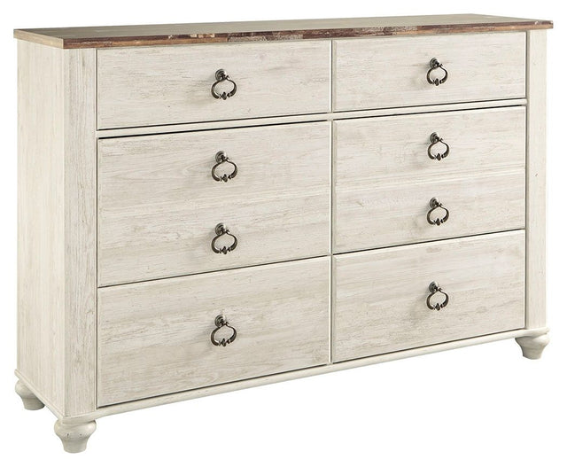 Willowton - Dresser, Mirror Beige Dressers by Signature Design by Ashley® | Bel Furniture