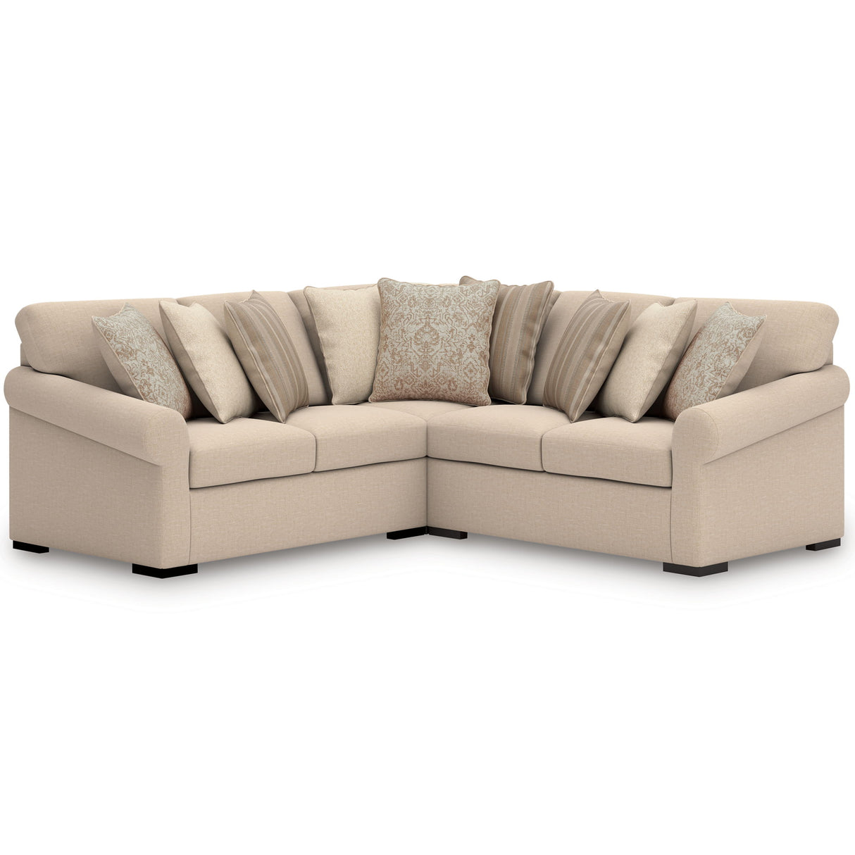 LadyMae - Sectional Beige 3 Pc. Sectional by Benchcraft® | Bel Furniture