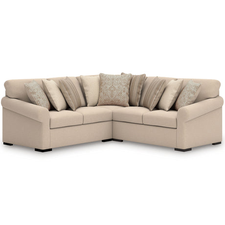 LadyMae - Sectional Beige 3 Pc. Sectional by Benchcraft® | Bel Furniture