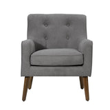 Ryder - Mid Century Modern Woven Fabric Tufted Armchair by Lilola Home | Bel Furniture