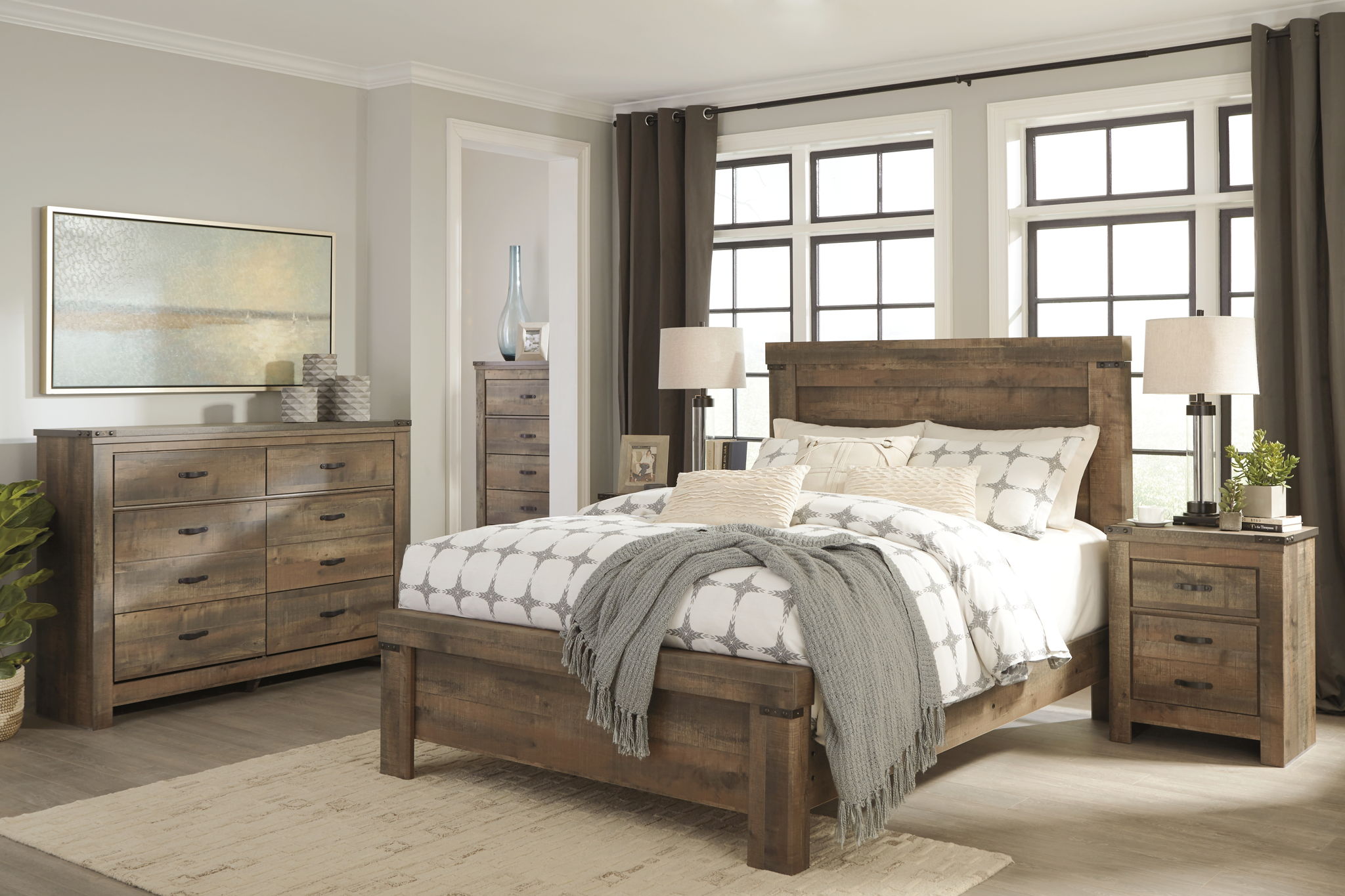 Trinell - Brown Dark - Six Drawer Dresser - 61.34