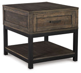 Johurst - Rectangular End Table - Grayish Brown