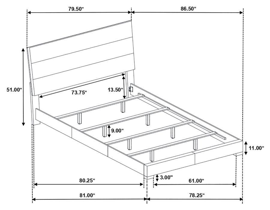 Felicity - Contemporary Panel Bed Bedroom Set