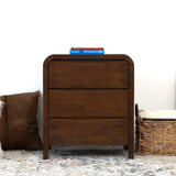 Lionel - Mid-Century Modern Nightstand 3 Drawer Bed Side Table - Brown by Ashcroft Furniture | Bel Furniture