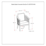 Parkside - Outdoor Conversation Chair (Set of 2) - Natural