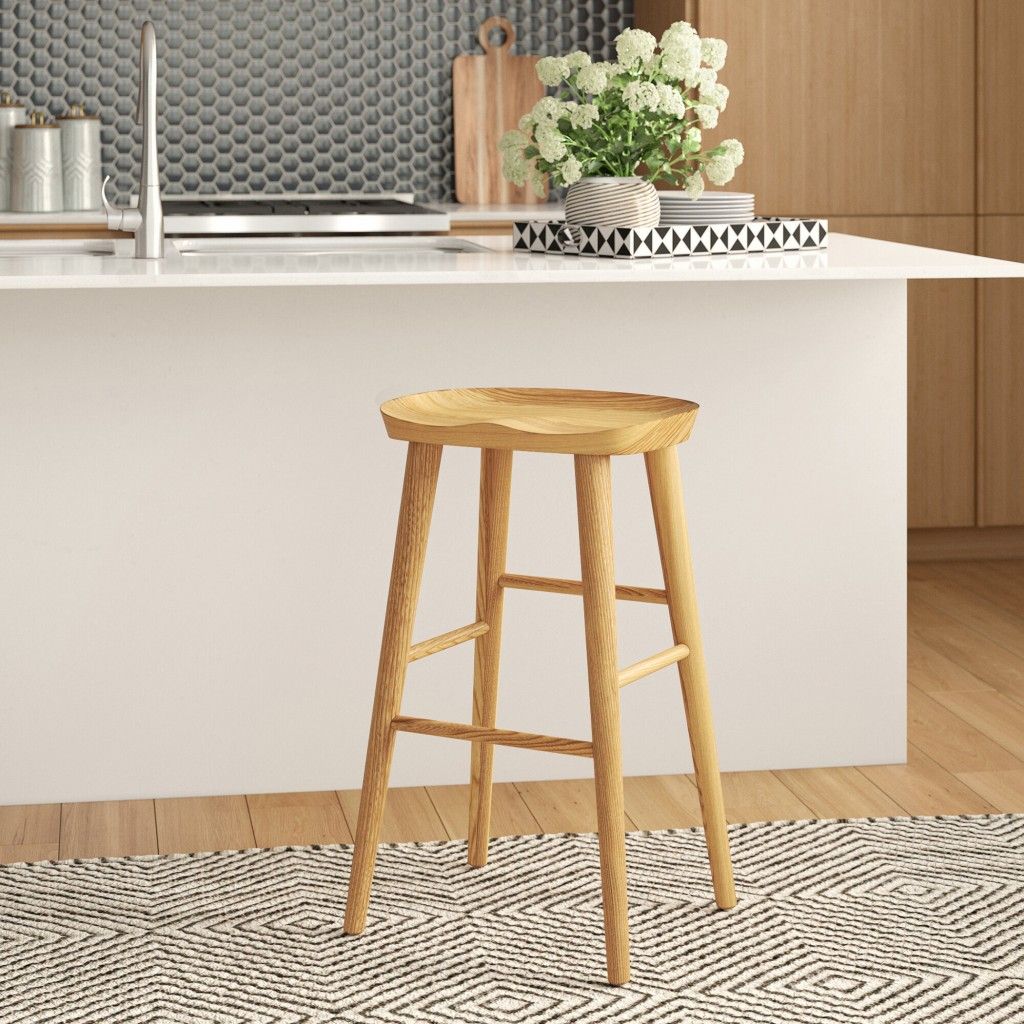 Backless Counter Height Bar Chair - Natural