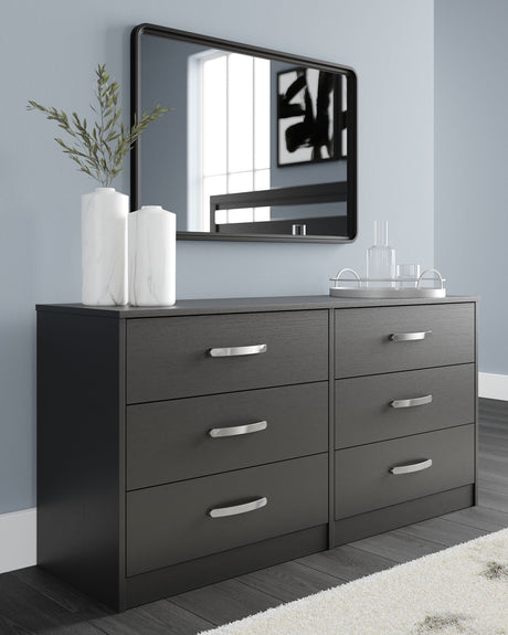 Finch - Six Drawer Dresser - Black - view 7