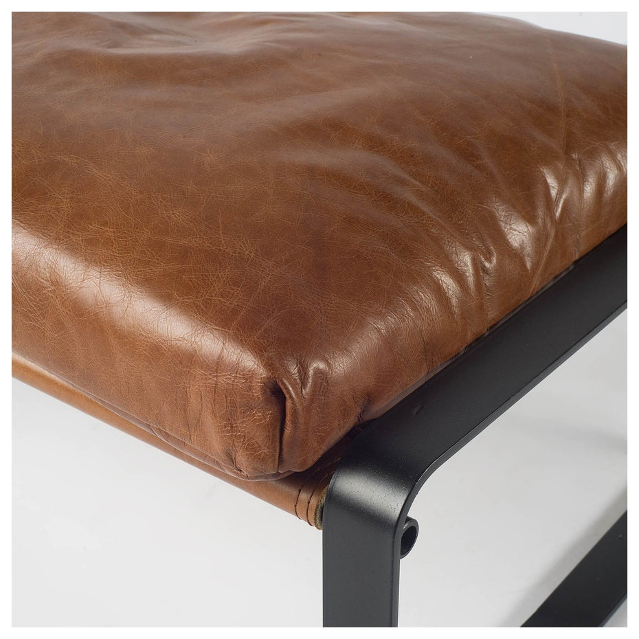 Ottoman Faux Leather - Brown