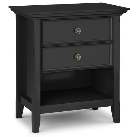 Amherst - Bedside Table, Handcrafted Black by Simpli-Home | Bel Furniture