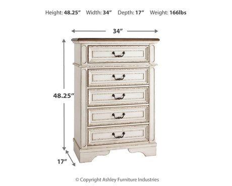 Realyn - Chest - Chipped White - view 6
