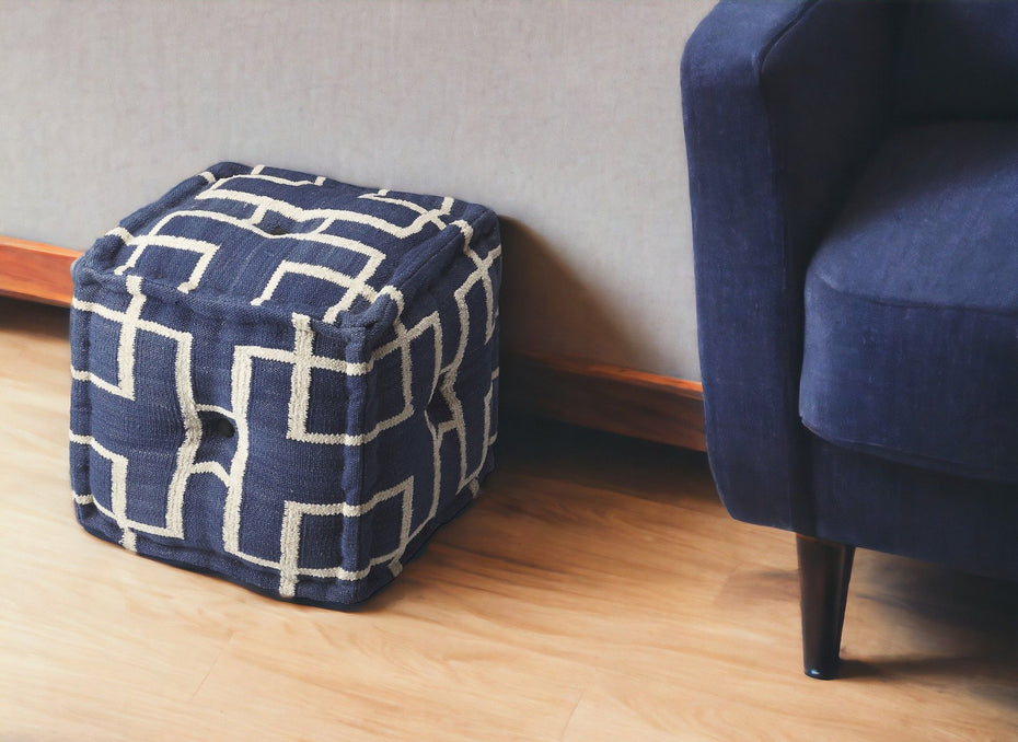 Pouf Ottoman - Blue