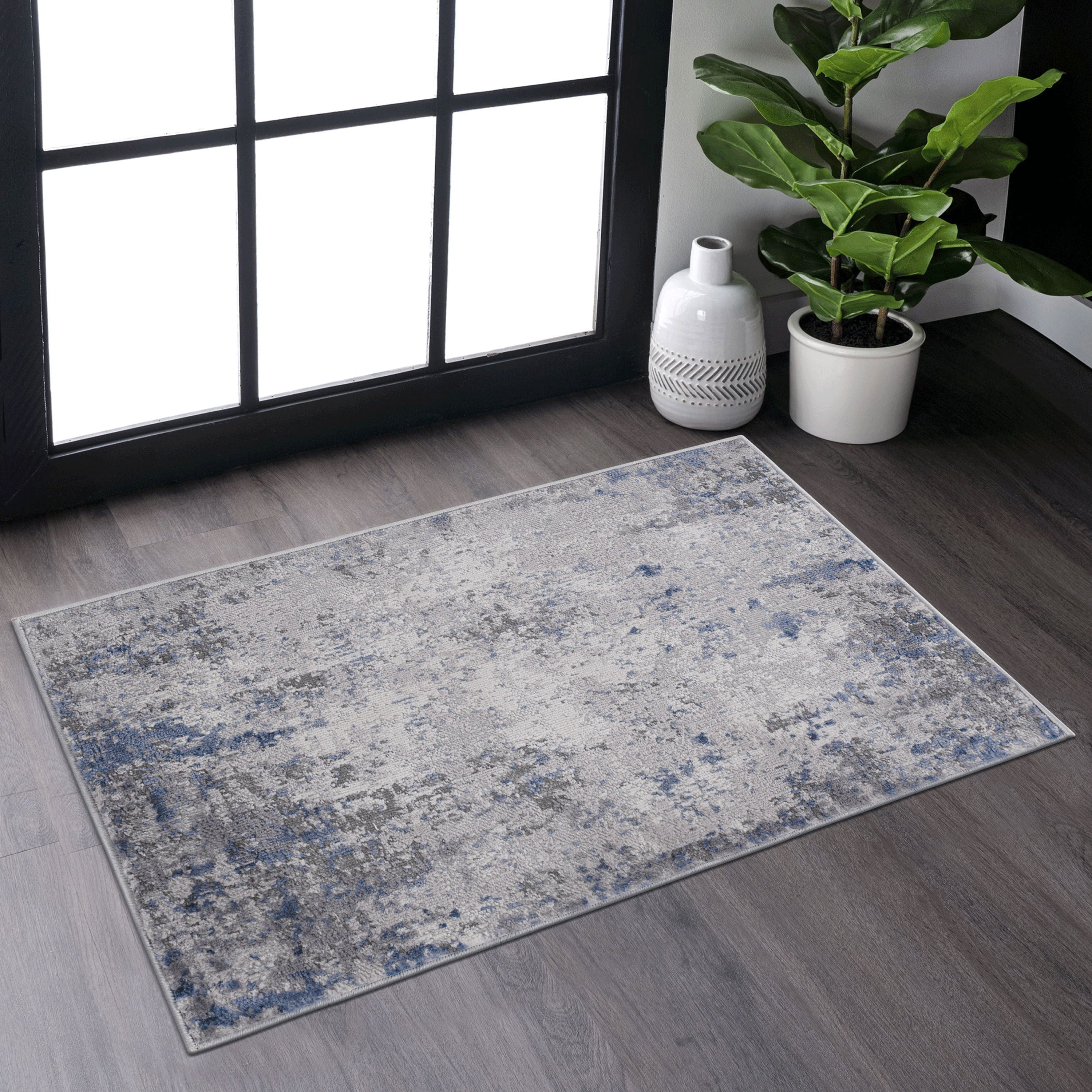 Marfi - 2' x 3' Abstract Non-Shedding Living Room Bedroom Dining Home Office Stylish And Stain Resistant Area Rug