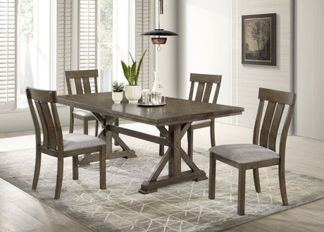 Lloyd - Dining Room Set Dark Brown 5 Pc. Table, 4 Chairs by Crown Mark | Bel Furniture