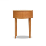 Cabana - Round Cane Storage Side Table - Natural Brown Oak by Jennifer Taylor Home | Bel Furniture
