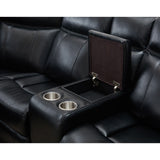 Jupiter - Leather Sectional - Black