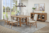 Middleton - Extension Leaf Dining Set With Upholstered Chairs Light Brown 7 Pc. Table, 6 Chairs by Coaster Fine Furniture | Bel Furniture