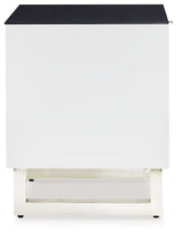 Gardoni - White / Black - Rectangular End Table by Signature Design by Ashley® | Bel Furniture