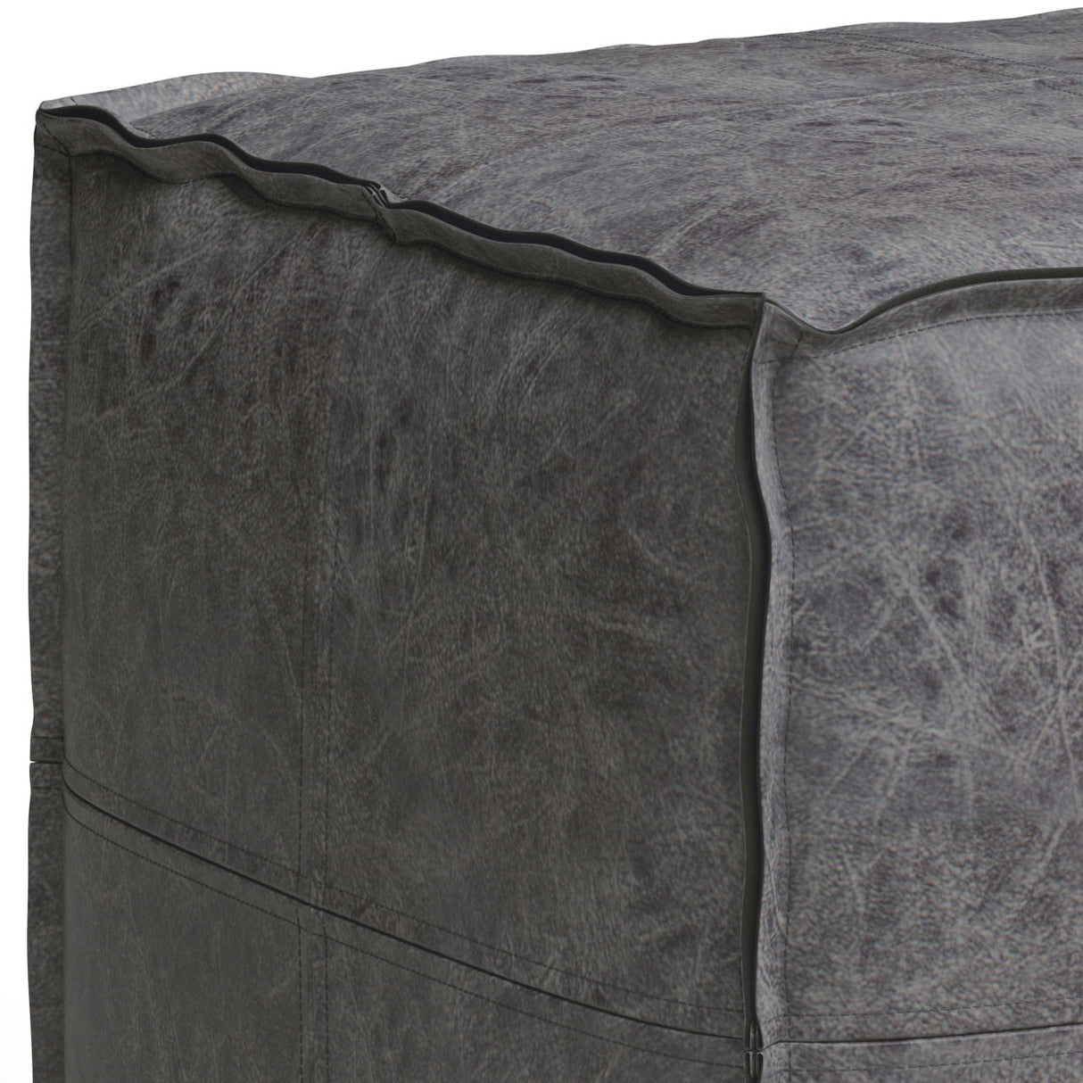 Brody - Versatile Square Pouf by Simpli-Home | Bel Furniture