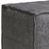 Brody - Versatile Square Pouf by Simpli-Home | Bel Furniture