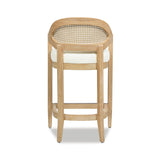 Americana - Mid-Century Modern Cane Back Counter Stool by Jennifer Taylor Home | Bel Furniture
