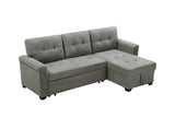 Lucca - Linen Reversible Sleeper Sectional Sofa With Storage Chaise