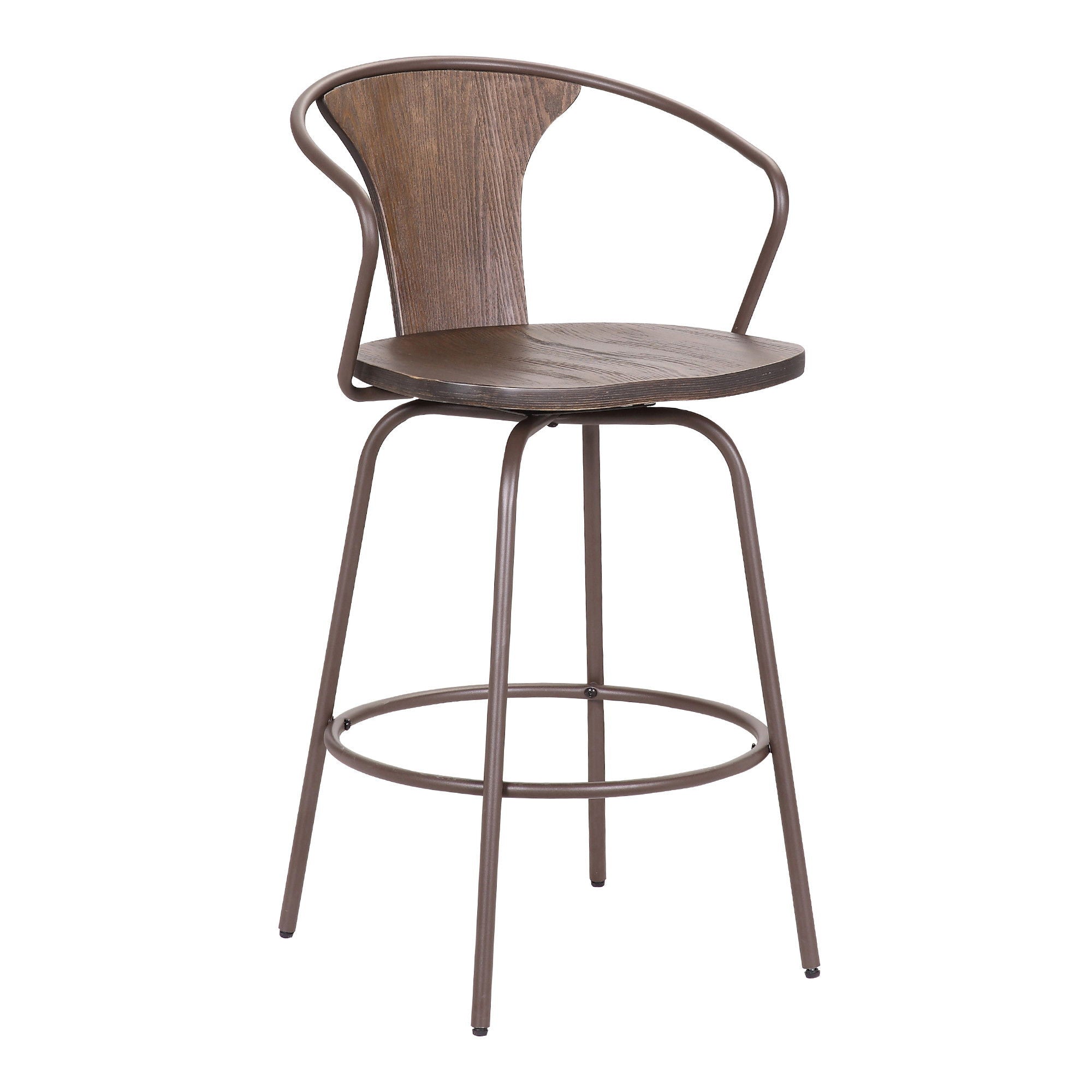 Swivel Bar Height Bar Chair - Brown