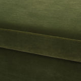 Knox - Square Storage Cocktail Ottoman - Olive Green