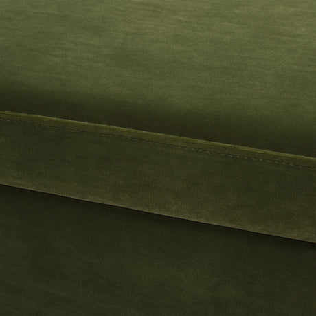 Knox - Square Storage Cocktail Ottoman - Olive Green - view 6