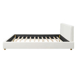 Upholstered Platform Bed Frame With Thick Headboard